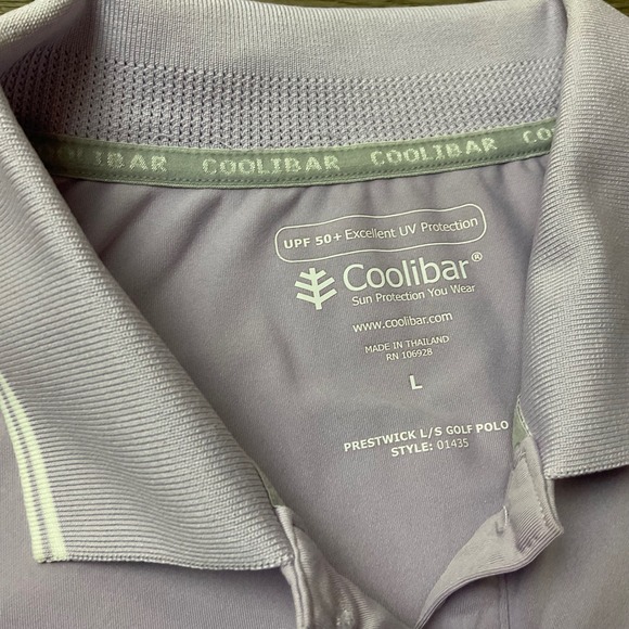 Coolibar Golf Polo Shirt Womens Extra Large Purple Long Sleeve UPF 50+ Tennis - Picture 4 of 7